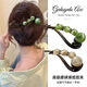 2 pcs popular beaded rhinestone one-word twist hairpin high-end hairpin hair accessories CLjn twist hairpin jd green + coffee color 2 pcs