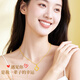 Chinese gold 18K gold four-leaf clover necklace for women 2025 new birthday gift for girlfriend and wife practical lucky four-leaf 18k four-leaf clover pendant free silver chain birthday gift