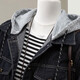 Sibaishe fashionable long-sleeved washed denim jacket for women 2025 autumn new style simple short casual top