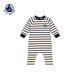 PETIT BATEAU French dinghy children's clothing infant baby long-sleeved cotton jumpsuit A0BKW green/beige 80cm