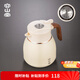 Rongshantang Ceramic Liner Stewed Teapot Insulated Kettle Household Stewed Teapot Stewed Infusion Kettle Stewed Infusion Kettle Insulated Kettle Stewed Kettle Mechanical Temperature Display Spray Pottery Stewed Teapot - Moonlight White 1.1L