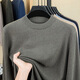 XJSGS luxury high-end brand winter thickened 100 pure woolen sweater men's half turtleneck knitted bottoming sweater dad wear high-end camel ready stock autumn and winter clothing XL