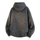 Homlean lazy style hooded cardigan sweater for men in autumn loose casual warm sweater jacket HY07 dark gray L