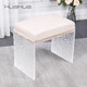 Fantasy Acrylic Shoe Changing Stool Wabi Style Dressing Stool Upholstered Piano Bench Stool Light Luxury Creative Home Porch Transparent Color 48cm