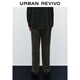 UR2025 new winter men's retro casual elastic waist drawstring plus velvet wide leg pants UML650125