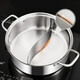Kitchen plan thickened bottom 304 stainless steel mandarin duck pot large capacity soup pot induction cooker gas universal hot pot special pot