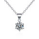 Genuine D color moissanite necklace for women diamond pure pt950 platinum light luxury niche design simple 520 gift platinum six claws 50 points single pendant