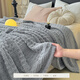 RED DRAGONFLY blanket cover office nap blanket air conditioning blanket winter thickened plus velvet milk blanket quilt blanket waffle-blue gray one blanket multi-purpose 150x200cm single blanket can be spread or covered