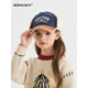 SOMUBAY (SOMUBAY) Children's Hat Spring and Autumn Fashionable and Versatile Girls' Peaked Hat Fashionable Boys Korean Winter Warm Baseball Hat Navy Blue 4-14 Years Old_One Size (50-54cm)