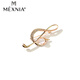 MEXNIA luxury high-end brand high-end jewelry note brooch women's exquisite niche design advanced suit sweater accessories gold