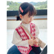 Girls Sweater Vest 2025 Spring and Autumn New Style Children's Knitted Vest Baby Retro Jacquard Cardigan Top Black BF074 Classic Diamond Vest 120