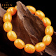 Layun Feiyin collection-grade natural old beeswax bracelet 7A presbyopic wax amber bracelet date bead single circle men's and women's Buddhist bead bracelet 10-11mm+ suitable for girls (selected delivery)