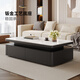 Home coffee table living room home 2025 new high-end size apartment light luxury modern coffee table rectangular slate coffee table table slate snow mountain white coffee table 130*70*45cm