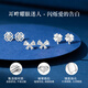 Lao Fengxiang Light Luxury One Week Earrings for Women Light Luxury One Week Sterling Silver Needle Earrings Earrings Practical Birthday Gifts for Girls for Girlfriends Shipped from Jingdong Bakura *Same/Next Day Delivery - High-end Earring Set