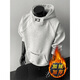 Katuchi trendy brand heavy stiff hooded sweatshirt men's autumn and winter American high street velvet thickened handsome couple tops jacket white gray velvet XL recommended 120-140Jin Jin equals 0.5 kg