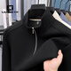LILANZ official stand collar zipper sweatshirt men's spring and autumn new pullover long-sleeved T-shirt POLO shirt middle-aged flagship official black XL 54