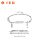 Liuguifu Jewelry PT950 Platinum Bracelet Abacus Five Emperors Coin Platinum Fashion Bracelet Women PT0400044 7.9g