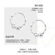 Wanfulong platinum pt950 car flower circle bead earrings platinum ring ornaments for ear piercing new birthday gift for girlfriend Platinum 950 car flower circle bead earrings 1.41g
