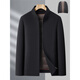 MONTAGUT double-sided woolen jacket for middle-aged and elderly men with removable liner business stand-up collar woolen jacket Z11603 stand-up collar black XL 180/96