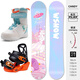 WS SnowboardsWS Snowboard Kinder Snowboard Set Komplettset Skischuhe Bindungen Snowboard Set Kinder und Jugendliche Snowboard E1 Set 90cm