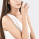 Chow Sang Sang Valentine's Day Gift 18K Gold Bracelet White Gold Bracelet Lady Heart Diamond Bracelet 89935K 06 laps
