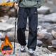 Jeep (JEEP) overalls men's autumn and winter casual pants paratrooper pants sports outdoor trousers men's pants black XL