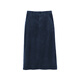 MUJI Women's Stretch Corduroy Narrow Skirt Long Skirt Skirt Women's Fall 25 BE1XWA5A Navy Blue L (165/70A)
