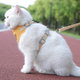 COCS puppy leash harness vest style dog walking leash small and medium-sized puppy collar cat leash harness set sunset yellow S (chest 38-44cm recommended 7-13 Jin Jin equals 0.5 kg)
