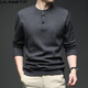 LILANZ Men's Wool Sweater Henley Neck Wool Sweater Autumn and Winter Thickened Casual Men's Round Neck Sweater Wool Sweater Black M 165 (100120Jin Jin is equal to 0.5 kg