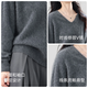 MUSLEY QUEEN popular brushed series 25 autumn and winter new lazy sweater seamless one-piece women's cashmere sweater sweater V-neck - feather white one size 90-145Jin Jin equals 0.5 kg 150-175cm