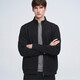 GIOVANNI VALENTINO Autumn and Winter Stand Collar Jacket Men's Casual Wool Business Loose Knitted Jacket Top Black XL