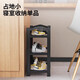 Simple shoe rack multi-layer home entrance rental room sturdy dormitory dust-proof multi-functional storage shoe cabinet three layers 45 black thickened and reinforced