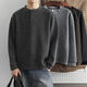 Yuandi Chaoshan Sweater Men's Henry Collar Striped Sweater Men's Autumn and Winter Long-Sleeved Bottoming Warm Wool Sweater with Wool Inside Dark Gray Gray Anti-pilling L 120-140Jin Jin is equal to 0.5 kg