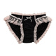 Universal Sweetheart Diary Lace Underwear New Pure Lust Style Low Waist Briefs Women's Underwear White Black Black M