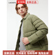 LACOSTE Wang Yibo's same style LACOSTE French crocodile men's lapel goose down jacket BH0709 BMY/khaki green S 44 /165