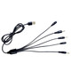 Dc5v round hole charging cable 2.0/2.5/3.5/4.0/5.5mm round head audio toy table lamp power cord round hole charging cable 20cm one to five common interface