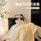 Nanjiren winter thickened lamb velvet blanket cover blanket milk velvet office nap coral velvet shawl sofa blanket small quilt rice fragrant yellow double layer thick soft cotton velvet + lamb velvet super soft and waxy super warm 100x150cm baby blanket