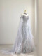 High-end banquet evening dress female fairy princess dress 2025 new adult ceremony 18th birthday performance host silver XS