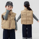 Children's down cotton vest autumn and winter new style boys and girls thickened warm vest baby outer vest jacket trendy black 110 height 90-105cm/weight 25-30Jin Jin equals 0.5 kg