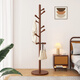 SGMW solid wood clothes hanger floor-standing bedroom coat rack living room clothes rack floor-standing clothes hanger home vertical bag rack