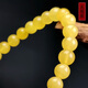 Amber Pie, one object, one picture, one certificate, beeswax bracelet, ladies model, natural amber bracelet bear, Russian chicken fat yellow bracelet, 4.25g, 6mm