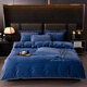 LUOLAI Luolai produces 2025 new thickened and warm baby velvet four-piece set, Klein blue bed sheet style, 1.5m four-piece set