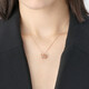Chow Sang Sang 18K rose gold V&A series sapphire laurel necklace 90599N 47 cm