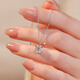 PT950 Platinum Classic Six Claw Necklace 1 Carat Diamond Pendant Clavicle Chain Valentine's Day Set Chain Valentine's Day Women's Gypsophila Necklace