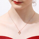 Yu Sheng Ji 18K gold necklace for women with love rose gold temperament clavicle chain pendant jewelry Valentine’s Day gift for girlfriend’s birthday 18K gold confession of love necklace with certificate Free engraving + greeting card + gift box packaging