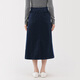 MUJI Women's Stretch Corduroy Narrow Skirt Long Skirt Skirt Women's Fall 25 BE1XWA5A Navy Blue L (165/70A)