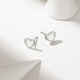 Chao Acer Love Dragon Scale Platinum Earrings Platinum PT950 Mirror Earrings Birthday Gift for Women Priced One Pair, Includes Silicone Ear Plugs (labor cost 300 yuan) 1.65g