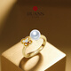 Ruan S S925 Silver Freshwater Pearl Ring Rich Flower Series Pearl Hand Accessories Versatile for Daily Commuting Approximately 6-7mm