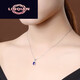 Lin light white diamond pendant with colored gemstones customized tanzanite necklace