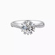 I Do platinum PT950 diamond ring micro-paved snowflake twist arm 1 carat cultivated diamond proposal engagement wedding ring for girlfriend micro-paved snowflake twist arm 50 points diamond size 9